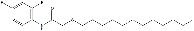 N-(2,4-difluorophenyl)-2-(dodecylsulfanyl)acetamide Struktur