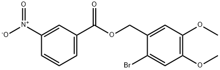 (2-bromo-4,5-dimethoxyphenyl)methyl 3-nitrobenzoate 化学構造式