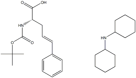 Dicyclohexylamine (S)-2-((tert-butoxycarbonyl)amino)-5-phenylpent-4-enoate,331730-11-1,结构式