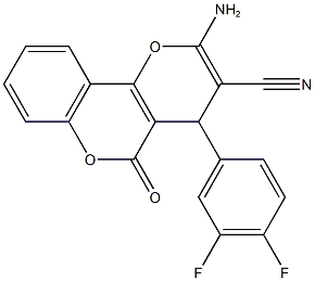 2-amino-4-(3,4-difluorophenyl)-5-oxo-4H,5H-pyrano[3,2-c]chromene-3-carbonitrile