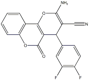  2-amino-4-(3,4-difluorophenyl)-5-oxo-4H,5H-pyrano[3,2-c]chromene-3-carbonitrile