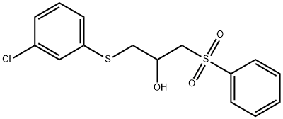 1-(benzenesulfonyl)-3-[(3-chlorophenyl)sulfanyl]propan-2-ol,338409-59-9,结构式