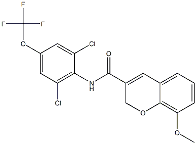 N-[2,6-dichloro-4-(trifluoromethoxy)phenyl]-8-methoxy-2H-chromene-3-carboxamide Structure