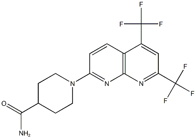 4-Piperidinecarboxamide,1-[5,7-bis(trifluoromethyl)-1,8-naphthyridin-2-yl]-(9CI) 结构式