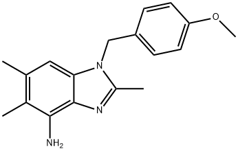 1-(4-甲氧苄基)-2,5,6-三甲基-1H-苯并[D]咪唑-4-胺 结构式