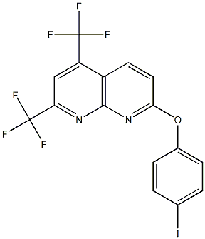 1,8-Naphthyridine,7-(4-iodophenoxy)-2,4-bis(trifluoromethyl)-(9CI) Structure