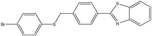 2-(4-{[(4-bromophenyl)sulfanyl]methyl}phenyl)-1,3-benzothiazole Structure