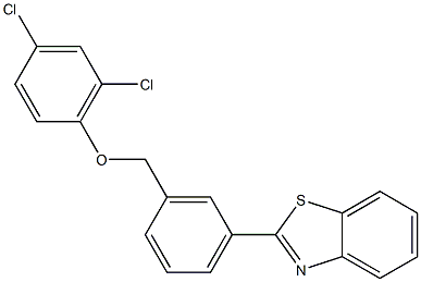 2-{3-[(2,4-dichlorophenoxy)methyl]phenyl}-1,3-benzothiazole 结构式