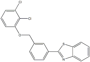 2-{3-[(2,3-dichlorophenoxy)methyl]phenyl}-1,3-benzothiazole,,结构式
