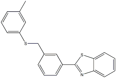 2-(3-{[(3-methylphenyl)sulfanyl]methyl}phenyl)-1,3-benzothiazole Struktur