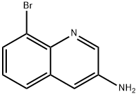 8-ブロモキノリン-3-アミン 化学構造式