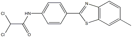 2,2-dichloro-N-[4-(6-methyl-1,3-benzothiazol-2-yl)phenyl]acetamide Struktur