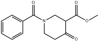 methyl 1-benzoyl-4-oxopiperidine-3-carboxylate 化学構造式
