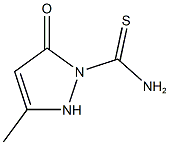 3-methyl-5-oxo-2,5-dihydro-1H-pyrazole-1-carbothioamide 化学構造式