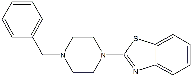 1-(2-ベンゾチアゾリル)-4-ベンジルピペラジン 化学構造式