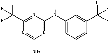 N-[4-amino-6-(trifluoromethyl)-1,3,5-triazin-2-yl]-N-[3-(trifluoromethyl)phenyl]amine Struktur