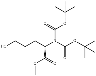 (S)-Methyl 2-Bi-((Tert-Butoxycarbonyl)Amino)-5-Hydroxypentanoate Structure