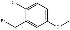 2-(ブロモメチル)-1-クロロ-4-メトキシベンゼン 化学構造式