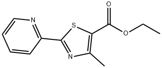 5-Thiazolecarboxylic acid, 4-Methyl-2-(2-pyridinyl)-, ethyl ester, 383146-88-1, 结构式