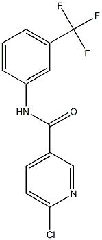 6-chloro-N-[3-(trifluoromethyl)phenyl]pyridine-3-carboxamide Struktur
