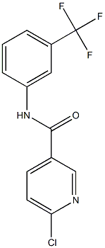 6-chloro-N-[3-(trifluoromethyl)phenyl]pyridine-3-carboxamide,,结构式