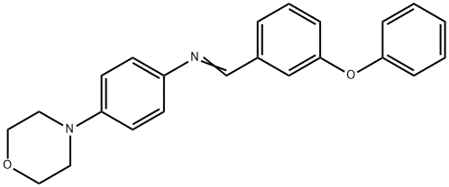 (1E)-N-[4-(morpholin-4-yl)phenyl]-1-(3-phenoxyphenyl)methanimine Structure