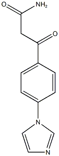 3-[4-(1H-imidazol-1-yl)phenyl]-3-oxopropanamide 化学構造式