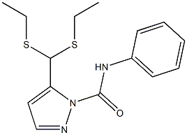 5-[bis(ethylsulfanyl)methyl]-N-phenyl-1H-pyrazole-1-carboxamide