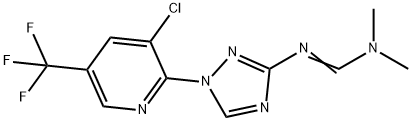 (E)-N'-{1-[3-chloro-5-(trifluoromethyl)pyridin-2-yl]-1H-1,2,4-triazol-3-yl}-N,N-dimethylmethanimidamide 结构式