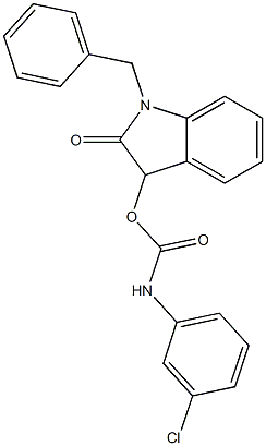 1-benzyl-2-oxo-2,3-dihydro-1H-indol-3-yl N-(3-chlorophenyl)carbamate