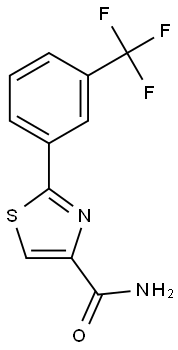2-[3-(trifluoromethyl)phenyl]-1,3-thiazole-4-carboxamide 结构式