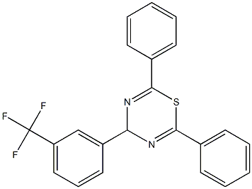 2,6-diphenyl-4-[3-(trifluoromethyl)phenyl]-4H-1,3,5-thiadiazine,,结构式