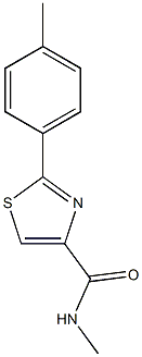 N-methyl-2-(4-methylphenyl)-1,3-thiazole-4-carboxamide Struktur