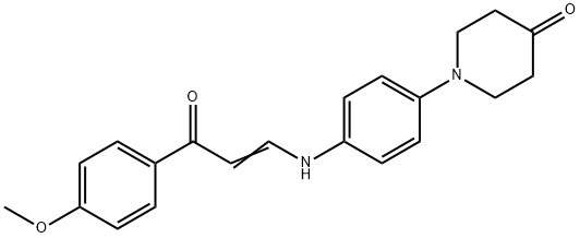 1-(4-{[(1E)-3-(4-methoxyphenyl)-3-oxoprop-1-en-1-yl]amino}phenyl)piperidin-4-one|