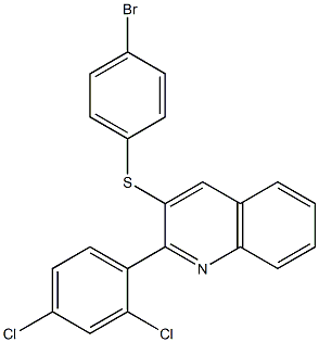 4-bromophenyl 2-(2,4-dichlorophenyl)-3-quinolinyl sulfide 化学構造式