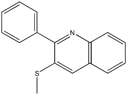 3-(methylsulfanyl)-2-phenylquinoline 化学構造式