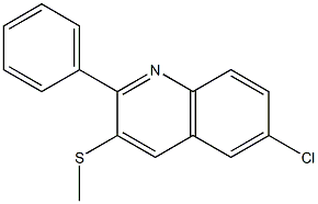 6-chloro-2-phenyl-3-quinolinyl methyl sulfide Structure