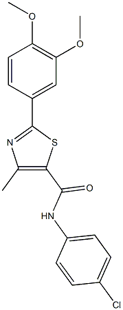 N-(4-chlorophenyl)-2-(3,4-dimethoxyphenyl)-4-methyl-1,3-thiazole-5-carboxamide Structure