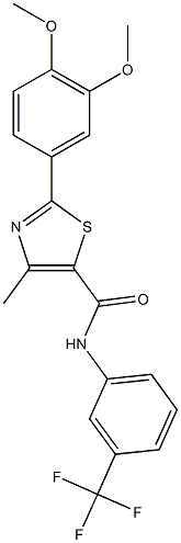 2-(3,4-dimethoxyphenyl)-4-methyl-N-[3-(trifluoromethyl)phenyl]-1,3-thiazole-5-carboxamide