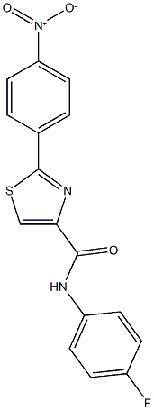 N-(4-fluorophenyl)-2-(4-nitrophenyl)-1,3-thiazole-4-carboxamide 结构式