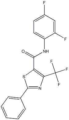 N-(2,4-difluorophenyl)-2-phenyl-4-(trifluoromethyl)-1,3-thiazole-5-carboxamide Structure