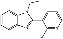 2-(2-氯吡啶-3-基)-1-乙基-1H-苯并[D]咪唑,400081-24-5,结构式