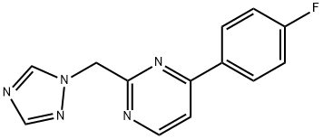 4-(4-fluorophenyl)-2-(1H-1,2,4-triazol-1-ylmethyl)pyrimidine 化学構造式