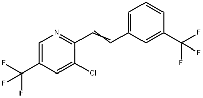 3-chloro-5-(trifluoromethyl)-2-{(E)-2-[3-(trifluoromethyl)phenyl]ethenyl}pyridine,400082-09-9,结构式