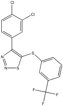 4-(3,4-dichlorophenyl)-1,2,3-thiadiazol-5-yl 3-(trifluoromethyl)phenyl sulfide 化学構造式