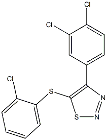 2-chlorophenyl 4-(3,4-dichlorophenyl)-1,2,3-thiadiazol-5-yl sulfide|