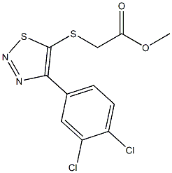methyl 2-{[4-(3,4-dichlorophenyl)-1,2,3-thiadiazol-5-yl]sulfanyl}acetate Struktur