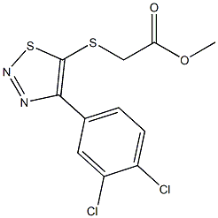 methyl 2-{[4-(3,4-dichlorophenyl)-1,2,3-thiadiazol-5-yl]sulfanyl}acetate Structure