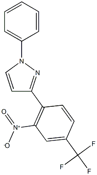 3-[2-nitro-4-(trifluoromethyl)phenyl]-1-phenyl-1H-pyrazole,,结构式