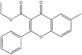 ethyl 6-methyl-4-oxo-2-phenyl-4H-chromene-3-carboxylate,,结构式